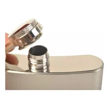 Cantil Porta Bebida De Bolso Em Inox 270  9oz Cor Prateado Lisa Foto mini 4