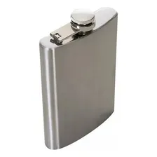Cantil Porta Bebida De Bolso Em Inox 270  9oz Cor Prateado Lisa Foto mini  3