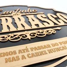 Cantinho Do Churrasco Placa Decorativa Grande Mdf Foto mini 4