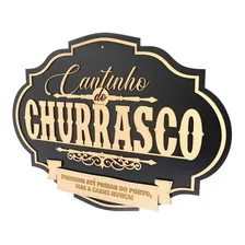 Cantinho Do Churrasco Placa Decorativa Grande Mdf Foto mini 3