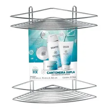 Cantoneira Dupla Cromada Com Ventosa 1504 Arthi Foto mini  2