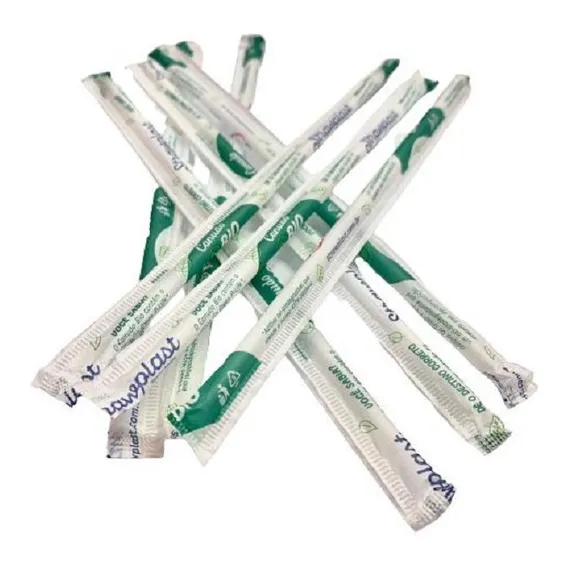 Canudo Biodegradável Ecológico 19,5cm Strawplast C/ 3000 Uni Foto 1