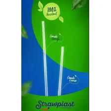 Canudo Biodegradável Para Garrafa 24cm Embalado C/3000 Cor Branco Foto mini 3
