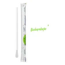 Canudo Colher Ecológico Mexedor Drink Biodegradável C/ 100 Cor Cristal/Transparente Foto mini 1