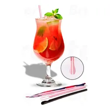 Canudo Colher Mexedor Drink Colorido 17,5cm C/ 100 Unidades Foto mini  2