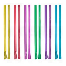 Canudo Colher Mexedor Drink Colorido 17,5cm C/ 100 Unidades Foto mini 4