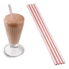 Canudo Plástico Grosso 10mm Milk Shake Em Sachê C/1000 Foto mini 2