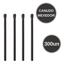 Canudo Plástico Mexedor P/ Drinks Preto C/300un Foto mini 1