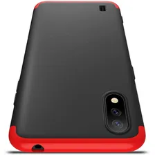 Capa 360 Fosca Anti Impacto Galaxy A01 - Preto Com Vermelho Foto mini  3