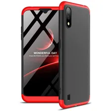 Capa 360 Fosca Anti Impacto Galaxy A01 - Preto Com Vermelho Foto  mini 1