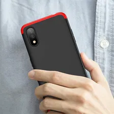 Capa 360 Fosca Anti Impacto Galaxy A01 - Preto Com Vermelho Foto mini 4