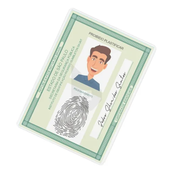 Capa AcrÃlico Para Carteira Identidade TÃtulo Eleitor Vacina Cor Transperente Foto 1