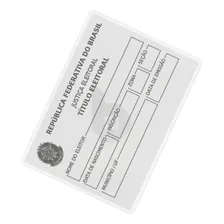Capa AcrÃlico Para Carteira Identidade TÃtulo Eleitor Vacina Cor Transperente Foto mini 2