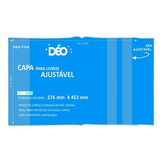 Capa Ajustável Para Livros E Cadernos Kit Com 10 Unidades Foto 1