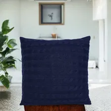 Capa Almofada Trança 45x45 Luxo Decor Barata Cor Capa Almofada Azul Marinho Capa De Almofada 45x45 Foto mini 1