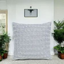 Capa Almofada Trança 45x45 Luxo Decor Barata Cor Capa Almofada Cinza Capa De Almofada 45x45 Foto mini 1