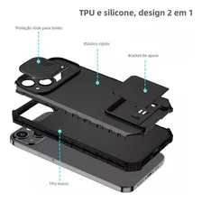 Capa Armadura Anti Impacto CompatÃvel Com iPhone 15 Armor Cor Preta Foto mini 3