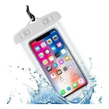 Capa Bag Aquática Para Celular A Prova D'água Universal Cor Branco Liso Foto mini 1