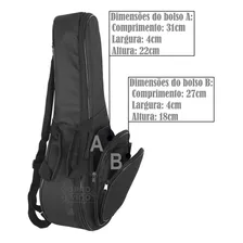 Capa Bag Banjo Bandolim Extra Luxo Preto Palheta Lp Bags Foto mini 4