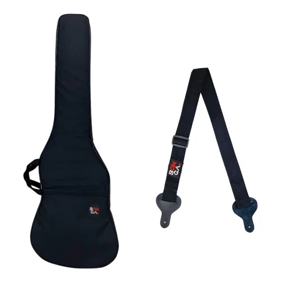Capa Bag Case Contra Baixo Acolchoada + Correia - Bonga Foto 1