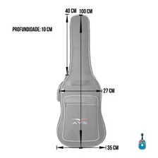 Capa Bag Luxo Guitarra Avs Ch200 Acolchoado C/ Alça Mochila Foto mini  2