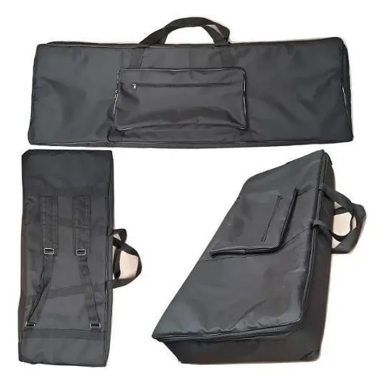 Capa Bag Para Teclado Master Luxo Akai Mpk 61 Nylon Preto Foto 1