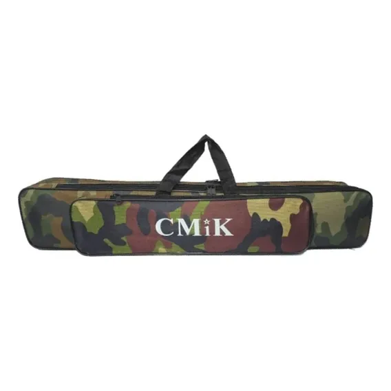 Capa Bolsa Porta Varas Três Ziper Para Traia Pesca 80cm Cmik Cor Camuflada Verde Foto 1