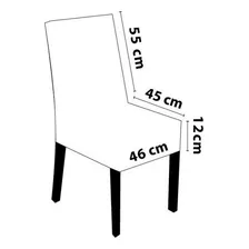Capa Cadeira Malha Suplex Kit 6 Unidades Foto mini 2