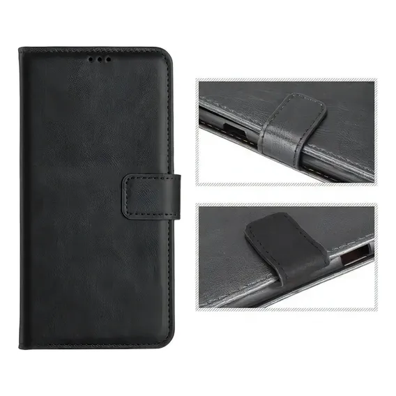 Capa Capinha Carteira Flip Para Motorola Moto G6 Plus Cor Preto Foto 1
