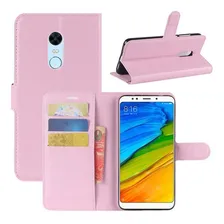 Capa Capinha Carteira Flip Wallet Redmi 5 Plus Preta Ou Rosa Foto mini 1