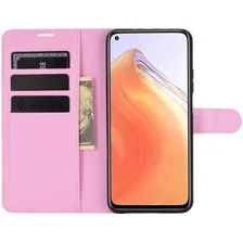 Capa Capinha Carteira Xiaomi Mi 10t 6.67 Case Couro Flip Top Cor Rosa Foto mini  2