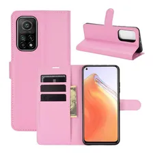 Capa Capinha Carteira Xiaomi Mi 10t 6.67 Case Couro Flip Top Cor Rosa Foto  mini 1