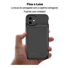 Capa Capinha Case Carregador 4500mah Para iPhone 6p 7/8 Plus Cor Preto Foto mini 3