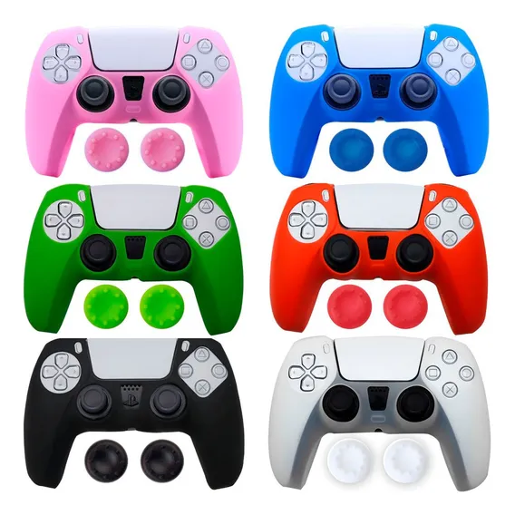 Capa Capinha Case Skin P/ Controle De Ps5 Playstation 5 Cor Verde Foto 1