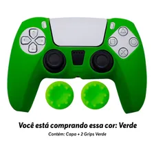Capa Capinha Case Skin P/ Controle De Ps5 Playstation 5 Cor Verde Foto mini 2