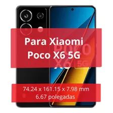 Capa Capinha Para Poco X6 + Pelicula Privacidade Hydrogel  Preto Fiber Carbon Foto mini  2