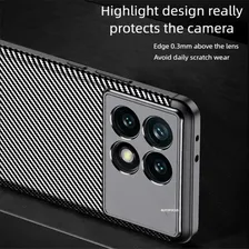 Capa Capinha Para Poco X6 + Pelicula Privacidade Hydrogel  Preto Fiber Carbon Foto mini 4