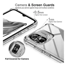 Capa Capinha + Pelicula Privacidade + Película Lente Câmera Xiaomi Redmi 12c | Capinha Transparente Bordas Reforçada | Proteção para Câmera Foto mini 4