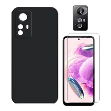Capa Capinha + PelĂcula Vidro + Pl Câmera P/ Redmi Note 12s Cor Preto Foto mini 1