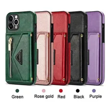 Capa Capinhas De Couro Para iPhone Carcaça Carteira Com Alça Cor Violeta iPhone XR Foto mini 2