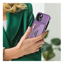 Capa Capinhas De Couro Para iPhone Carcaça Carteira Com Alça Cor Violeta iPhone XR Foto mini 3