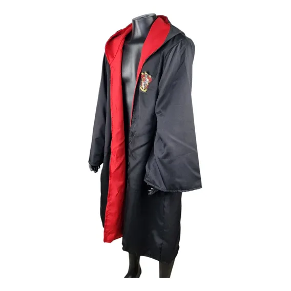 Capa Capuz Manto Fantasia Harry Potter Hogwarts Grifinória Tamanho P Foto 1