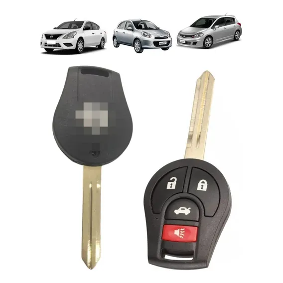 Capa Carcaça Da Chave Niss Versa March Tiida Sentra 4 Botões Foto 1