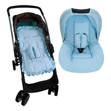Capa Carrinho Universal Moises Capa Bebê Conforto Completa Cor Azul Bebe Foto  mini 1