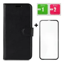 Capa Carteira + Película 3d Para iPhone X / Xs / Xr / Xs Max Cor Preta iPhone XR Foto mini 1