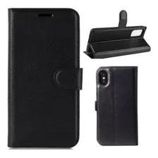 Capa Carteira + Película 3d Para iPhone X / Xs / Xr / Xs Max Cor Preta iPhone XS Max Foto mini  3