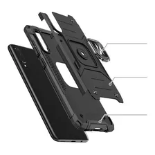 Capa Case Anel Armadura Para Galaxy A30s / A50+pelicula 3d Cor Preta Suporte5 Foto mini  2