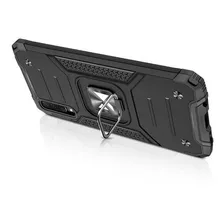 Capa Case Anel Armadura Para Galaxy A30s / A50+pelicula 3d Cor Preta Suporte5 Foto mini  3
