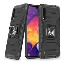 Capa Case Anel Armadura Para Galaxy A30s / A50+pelicula 3d Cor Preta Suporte5 Foto  mini 1