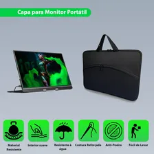 Capa Case Bolsa Protetora Monitor Portátil - 14 Polegadas Cor Preto Foto mini 2